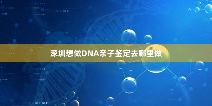 深圳想做DNA亲子鉴定去哪里做