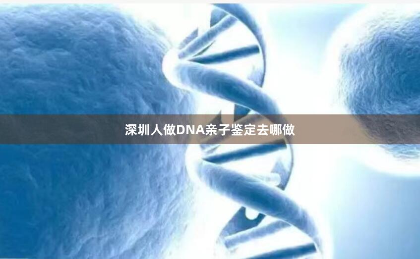 深圳人做DNA亲子鉴定去哪做